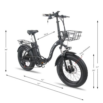 ईयू स्टॉक 250W मोटर 15AH लिथियम बैटरी तह ई-बाइक के साथ और 20x4.0 इंच फैट टायर