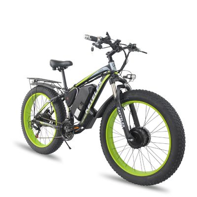 ईयू वेयरहाउस डिस्क ब्रेक 72V 2000W डुअल रियर मोटर 23AH लिथियम बैटरी 26 &quot;x4.0&quot; फैट टायर इलेक्ट्रिक बाइक