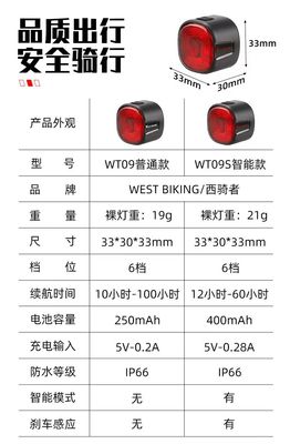 33*30*33 मिमी वेस्ट बाइकिंग साइकिल ब्रेक लाइट टर्न सिग्नल एल ई डी और टाइप-सी चार्जिंग के साथ