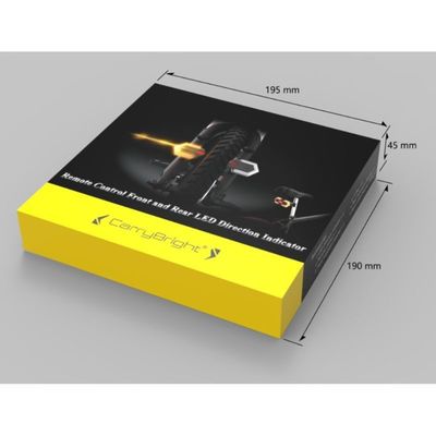 वायरलेस रिमोट कंट्रोल एलईडी दिशा संकेतक साइकिल चलाने वाले यात्रियों के लिए चेतावनी प्रकाश