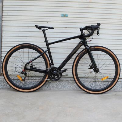 कार्बन फ्रेम ग्रेवल बाइक 700C*40C 11 स्पीड APEX रोड रेसिंग के लिए हाइड्रोलिक डिस्क ब्रेक