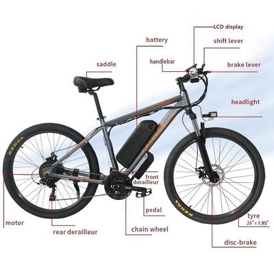 इलेक्ट्रिक माउंटेन बाइक 26 &quot;ई-बाइक 48V 13Ah लिथियम बैटरी और शक्तिशाली 500W मोटर के साथ