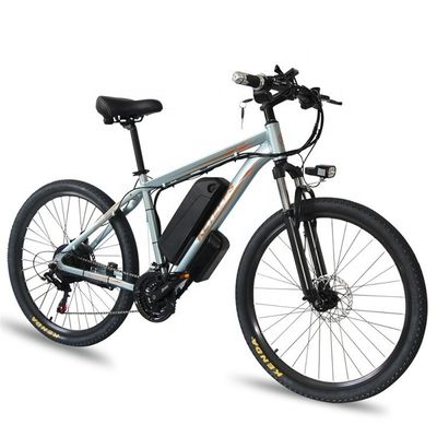 1000W 17.5AH इलेक्ट्रिक माउंटेन बाइक 26 &quot;माउंटेन ई-बाइक रियर हब मोटर एल्यूमीनियम मिश्र धातु