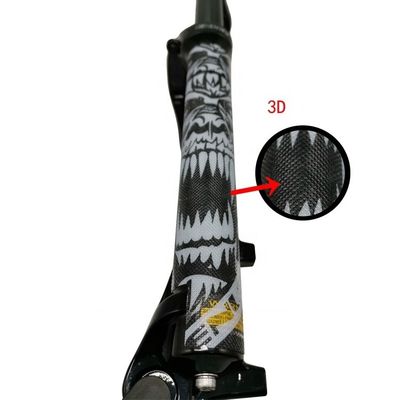 सजावटी साइकिल फ्रेम गार्ड के लिए 3 डी वाटरप्रूफ साइकिल फोर्क प्रोटेक्शन स्टिकर