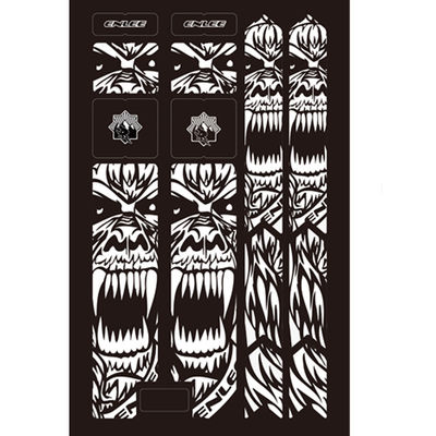 सजावटी साइकिल फ्रेम गार्ड के लिए 3 डी वाटरप्रूफ साइकिल फोर्क प्रोटेक्शन स्टिकर