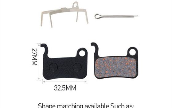 रेजिन एमटीबी माउंटेन बाइक डिस्क रोटर ब्रेक पैड के लिए 35x30.5 मिमी लाल धातु ब्रेक पैड
